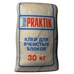 Клей для ячеистых блоков БЕРГАУФ Блок Praktik 30 кг